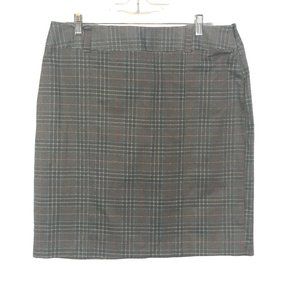 GOODCLOTHES Gray Plaid‎ Short Straight Skirt, size 14, 34 waist